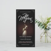 faire-part mariage avec épouse debout - Classique (Debout devant)