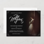 faire-part mariage avec épouse debout - Classique (Devant / Derrière)
