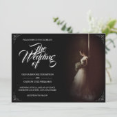 faire-part mariage avec épouse debout - Classique (Debout devant)