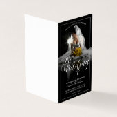 Faire-part mariage avec mariée assise - Classique (Outside)