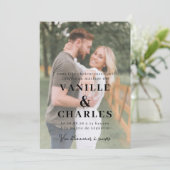 Faire-Part Mariage Avec Photo  (Debout devant)