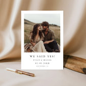 Faire-part Mariage Bohème Rustique Typographie Photo Nous avo