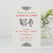 Faire-part Mariage Cherubs Enregistrer Les Dates (Debout devant)