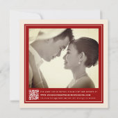 Faire-part Mariage chinois Red Double Happy (Dos)