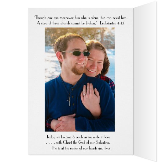 Faire-part Mariage chrétien (Intérieur (Gauche))
