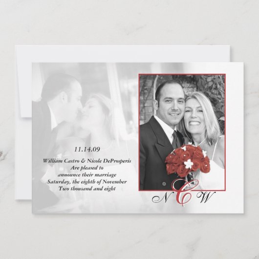 Faire-part Mariage classique (Devant)