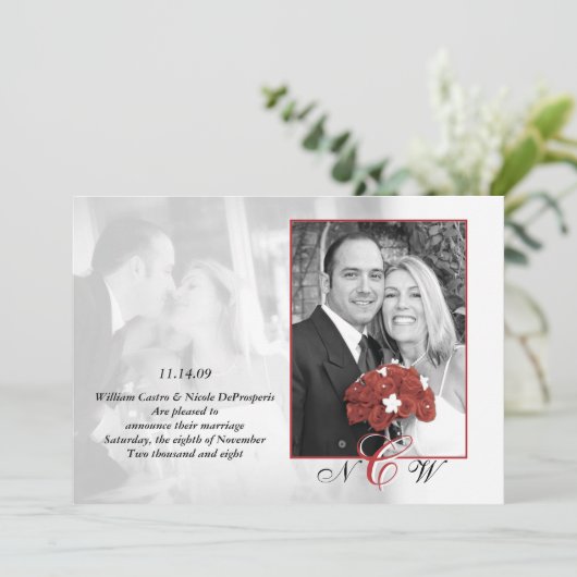 Faire-part Mariage classique (Debout devant)