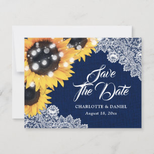 Faire-part Mariage dans les tons de bleu marine avec tourneso