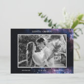 Faire-part Mariage d'astronomie spatiale céleste Enregistrer  (Debout devant)