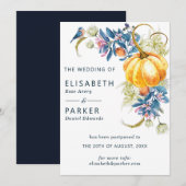 Faire-part Mariage d'automne Changer la date (Devant / Derrière)