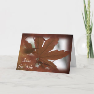 Faire-part Mariage de automne japonais Maple Leaf Enregistrer