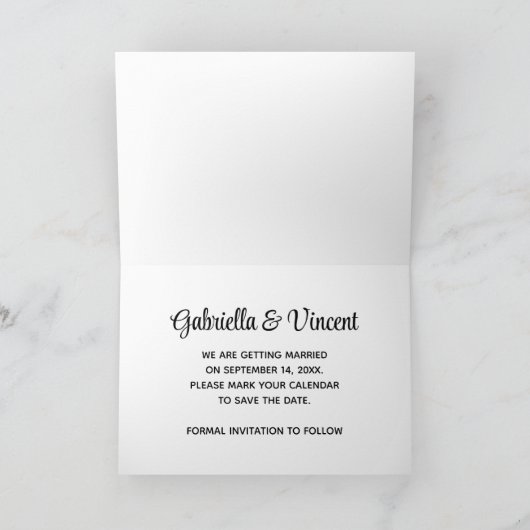 Faire-part Mariage de bord feuille d'érable Enregistrer la da (Intérieur)