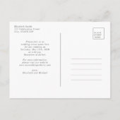 Faire-part Mariage de carte postale en cuivre rustique géomét (Dos)