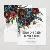 Faire-part Mariage de la marine bourguignonne Sauvez La Date (Devant / Derrière)