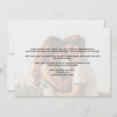 Faire-part Mariage de l'Amour Vrai Reporté Typographie (Dos)
