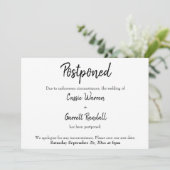 faire-part Mariage de nouvelle date "reporté" (Debout devant)