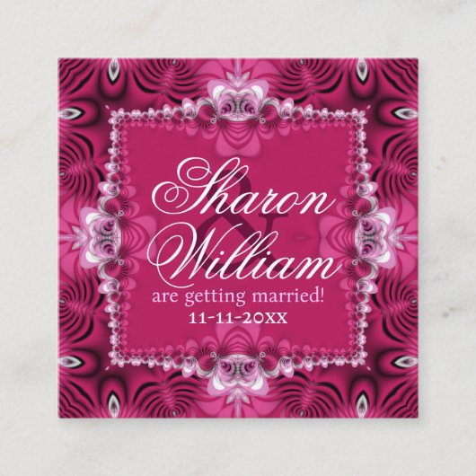 Faire-part mariage de Pink Romance (Devant)