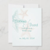 Faire-part Mariage de plage Ocean Breeze (Dos)