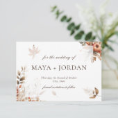 Faire-part Mariage de récolte Citrouille d'automne (Debout devant)