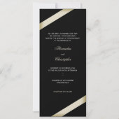 Faire-part Mariage de ruban crème (Dos)