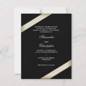 Faire-part Mariage de ruban crème (Dos)