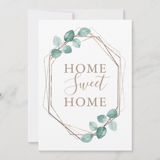 Faire-part Mariage de script de café Eucalyptus moderne (Dos)