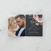 Faire-part mariage de script élégant de feuillage aquarelle m (Intérieur)