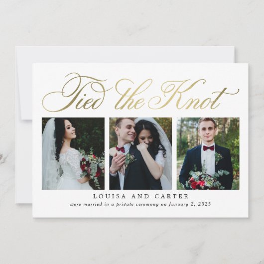 Faire-part Mariage de script luxueux (Devant)