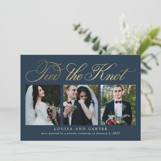 Faire-part Mariage de script luxueux (Debout devant)