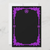 Faire-part Mariage de sorcière violet gothique Glow (Dos)