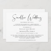 Faire-part Mariage de taille réduite Élégant (Devant / Derrière)