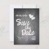 Faire-part Mariage de typographie de tableau noir (Devant)