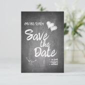 Faire-part Mariage de typographie de tableau noir (Debout devant)