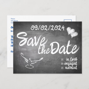 Faire-part Mariage de typographie de tableau noir