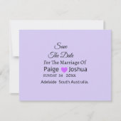 Faire-part Mariage de typographie moderne Lavender Twist (Devant)