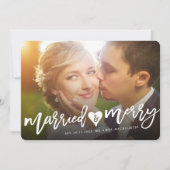 Faire-part Mariage de vacances Marié & Joyeux Phot (Devant)