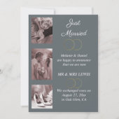 Faire-part Mariage des anneaux minimalistes (Devant)