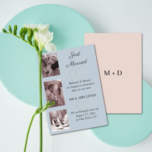 Faire-part Mariage des anneaux minimalistes