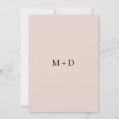 Faire-part Mariage des anneaux minimalistes (Dos)