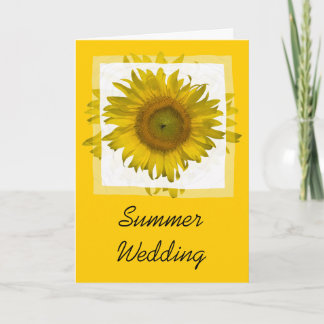 Faire-part Mariage d'été de tournesol jaune