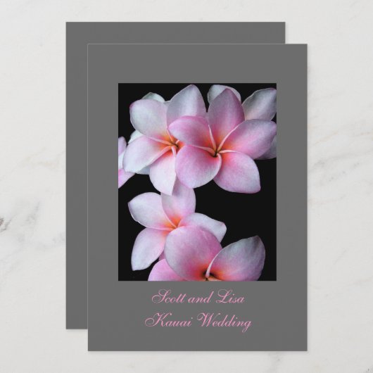 Faire-part Mariage d'Hawaï (Devant / Derrière)