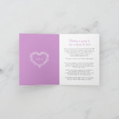 Faire-part Mariage d'hiver en direct gui de houx violet blanc (Intérieur)