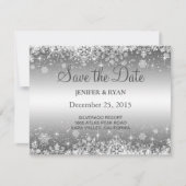 Faire-part Mariage d'hiver enregistrer l'invitation de date (Devant)