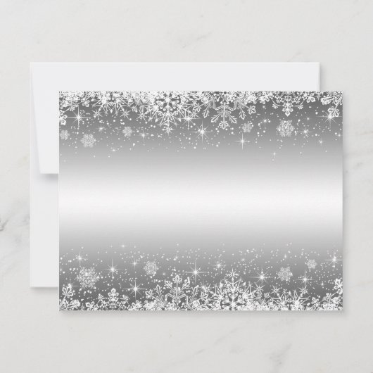 Faire-part Mariage d'hiver enregistrer l'invitation de date (Dos)