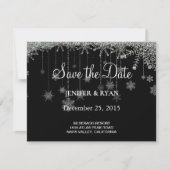 Faire-part Mariage d'hiver enregistrer l'invitation de date (Devant)
