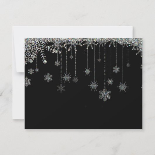 Faire-part Mariage d'hiver enregistrer l'invitation de date (Dos)