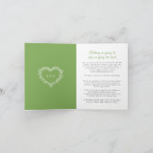 Faire-part Mariage d'hiver gui vert blanc en direct (Intérieur)