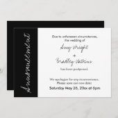 Faire-part Mariage différé Black White Block (Devant / Derrière)