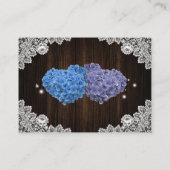 Faire-part Mariage différé violet et bleu (Dos)