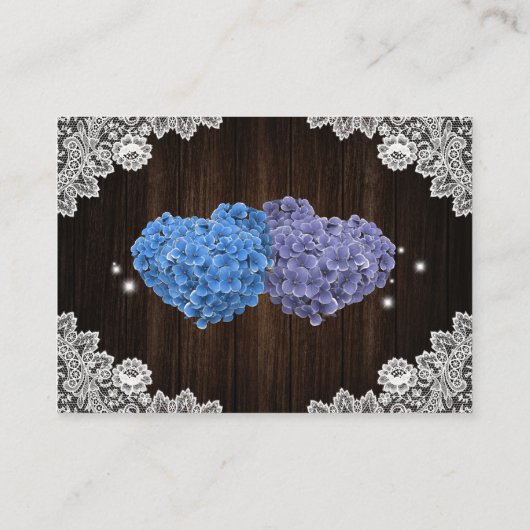 Faire-part Mariage différé violet et bleu (Dos)